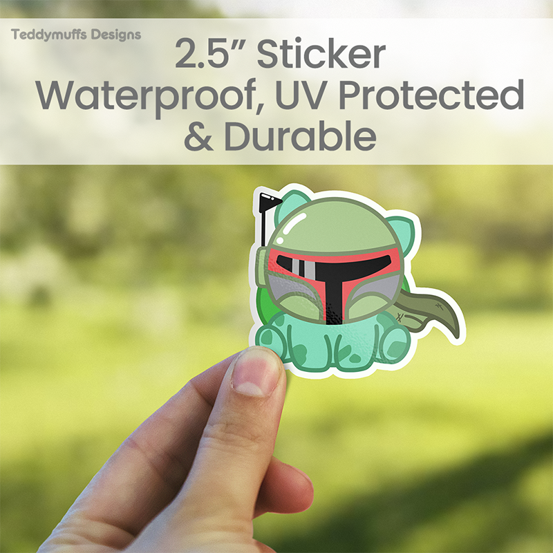 Bulbasaur x Boba Fett Sticker