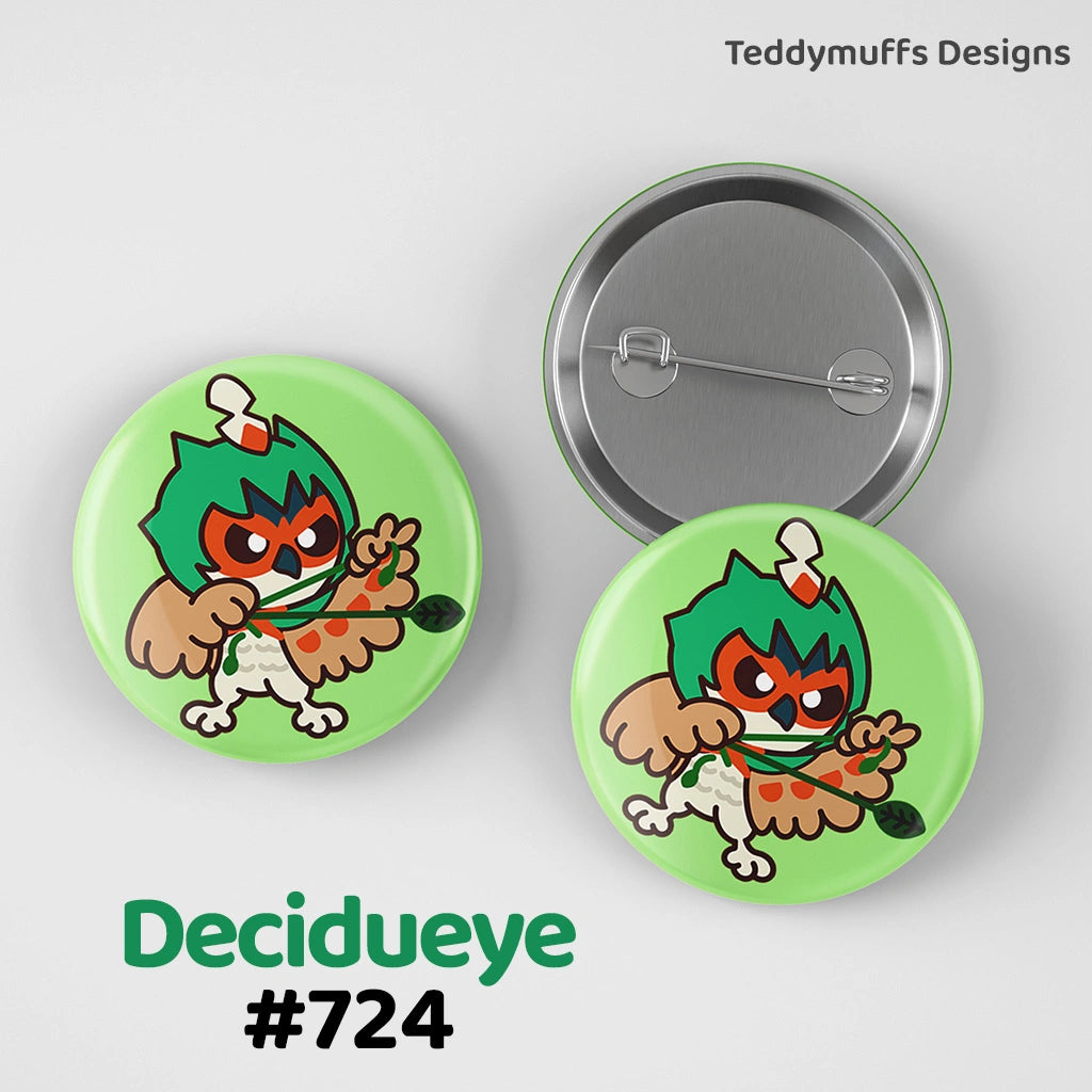 Decidueye Button Pin