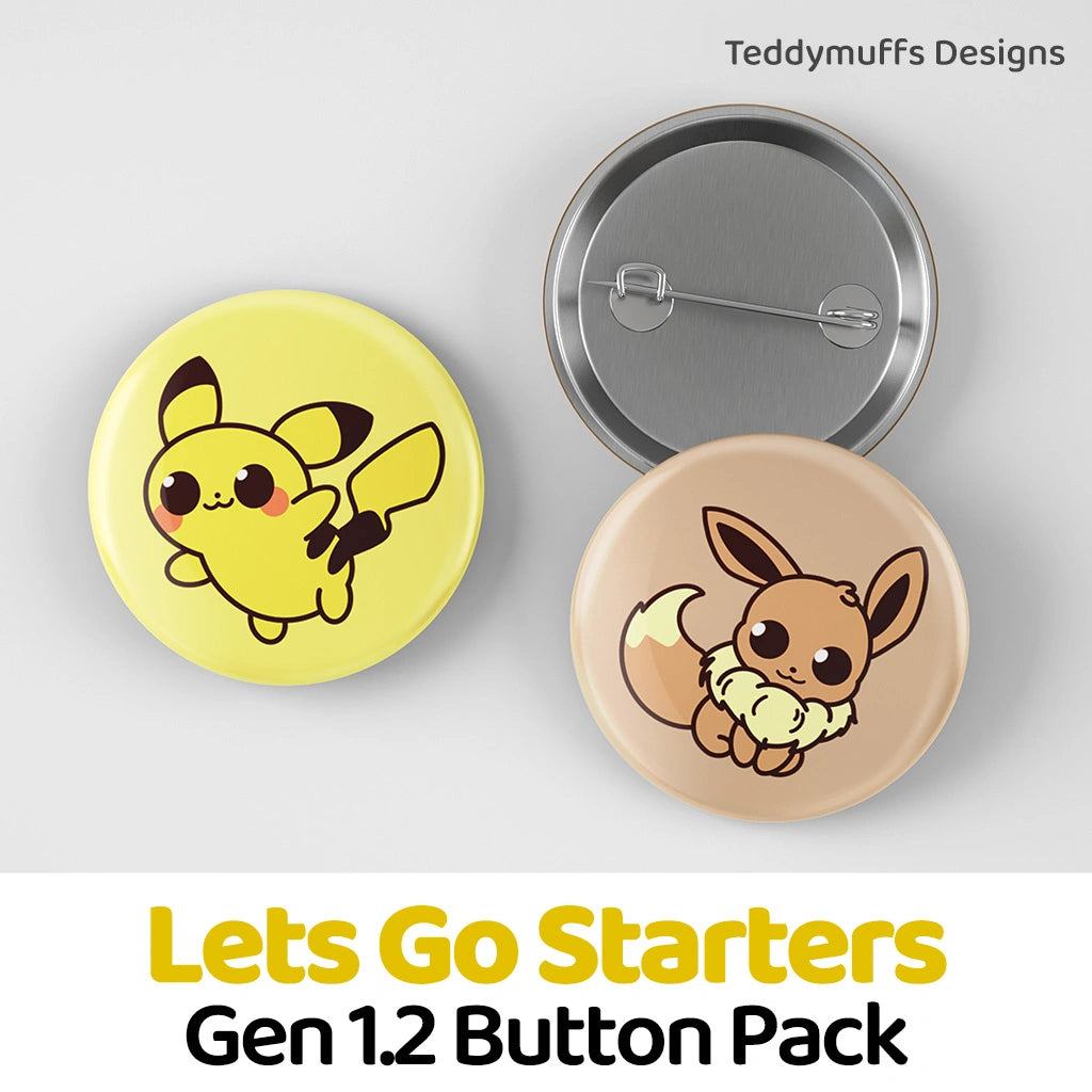 Let's Go Button Pins