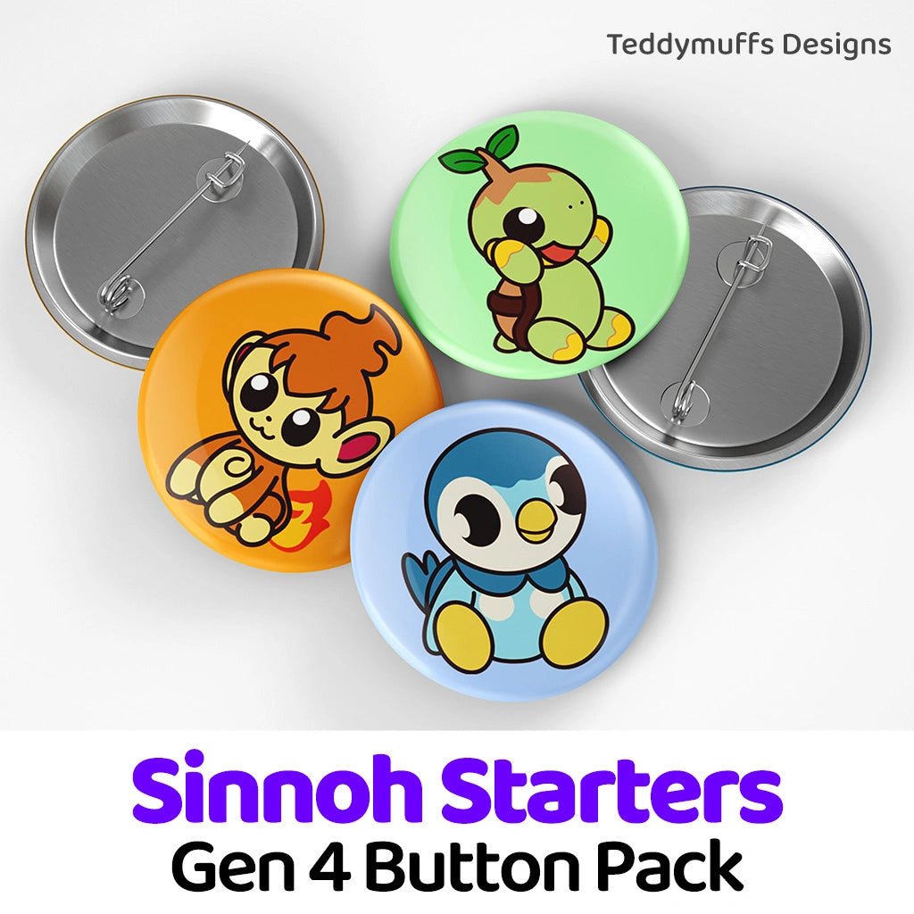 Sinnoh Button Pins