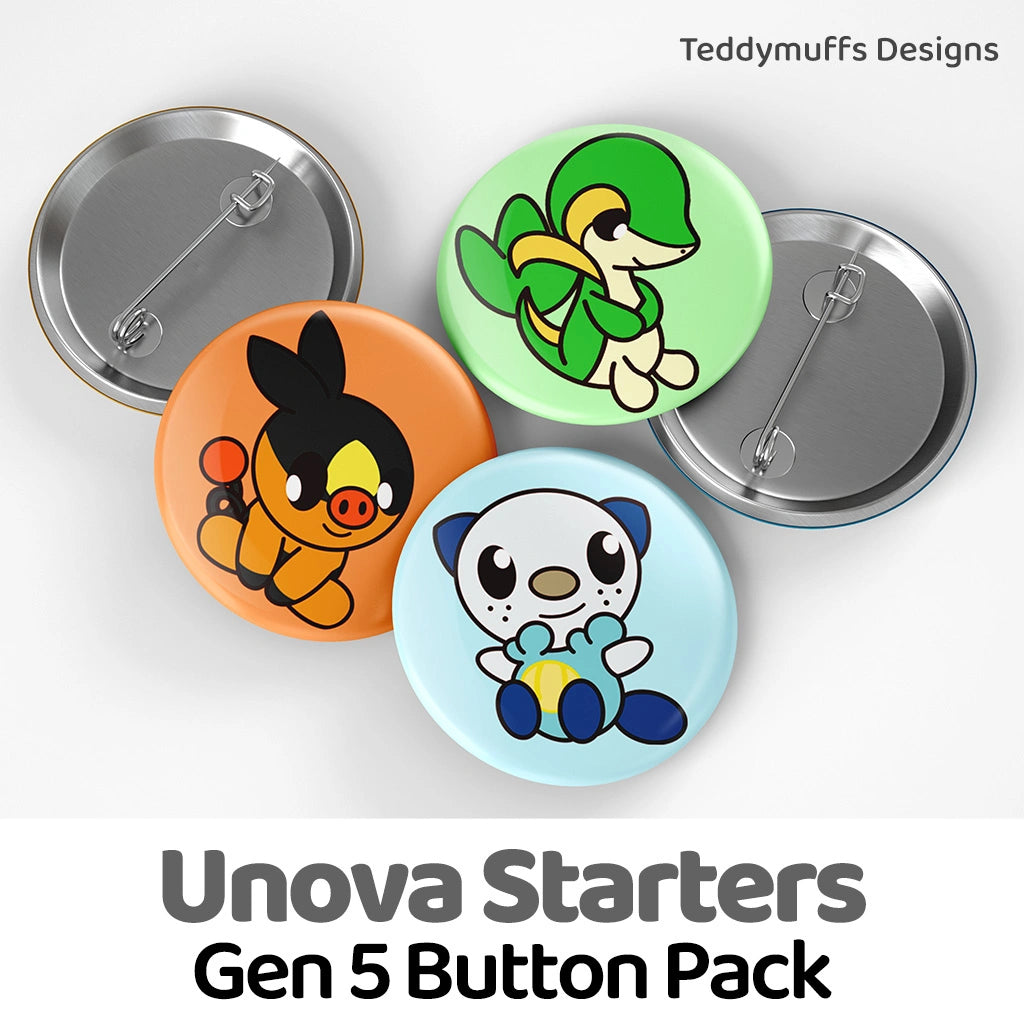 Unova Button Pins