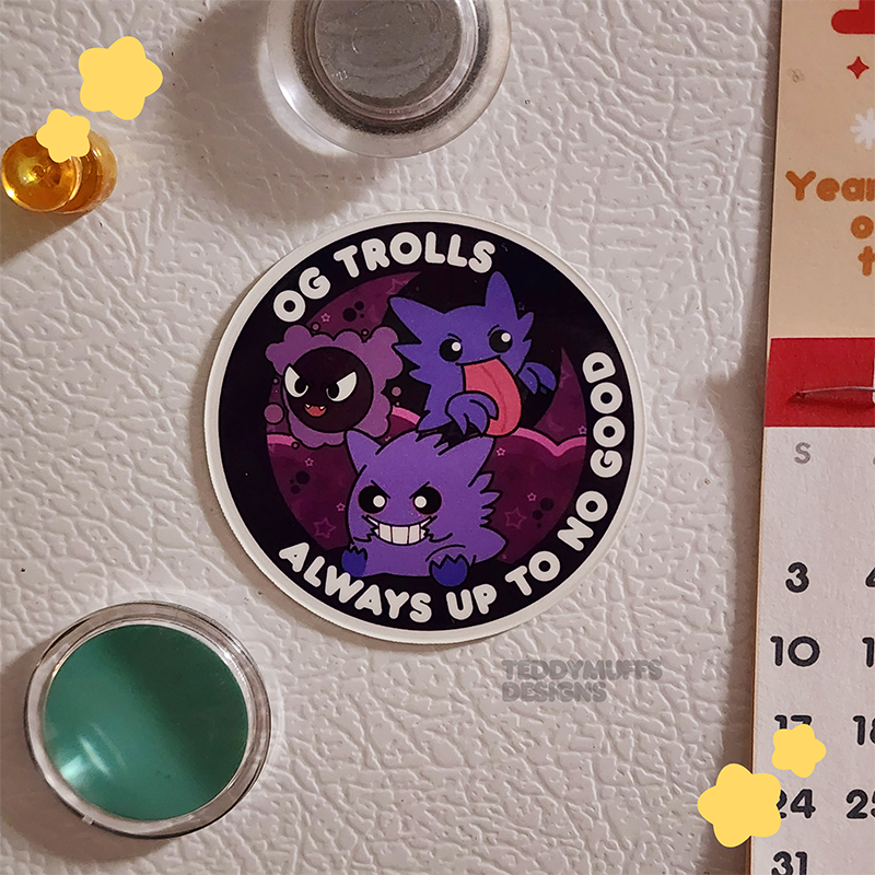 Ghost Trolls Magnet