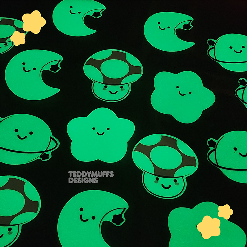Glow in the Dark Saturn Sticker