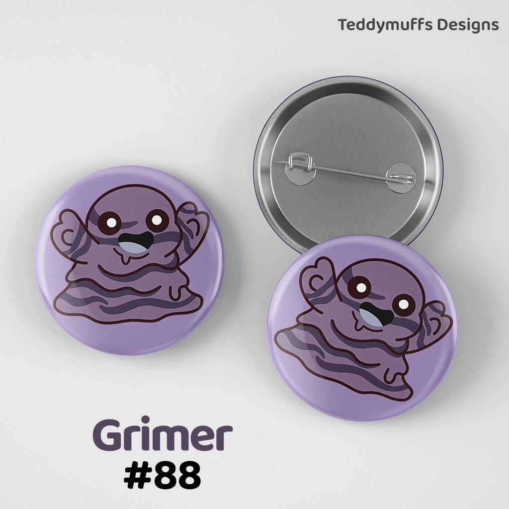 Grimer Button Pin
