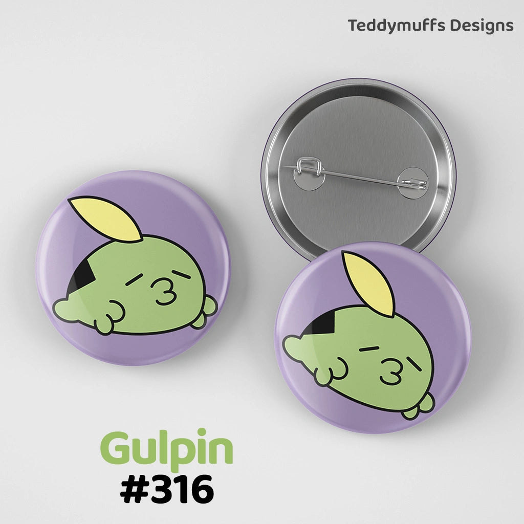 Gulpin Button Pin
