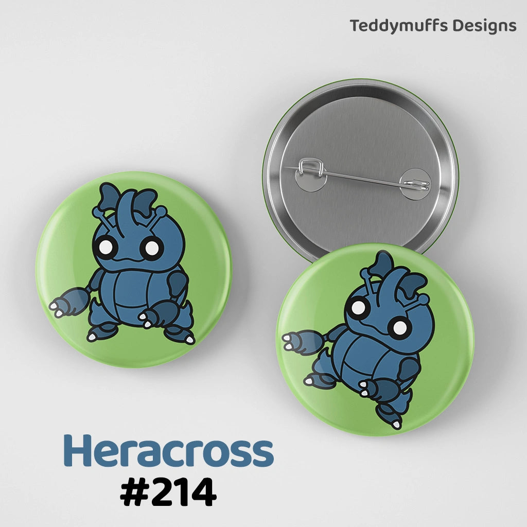 Heracross Button Pin