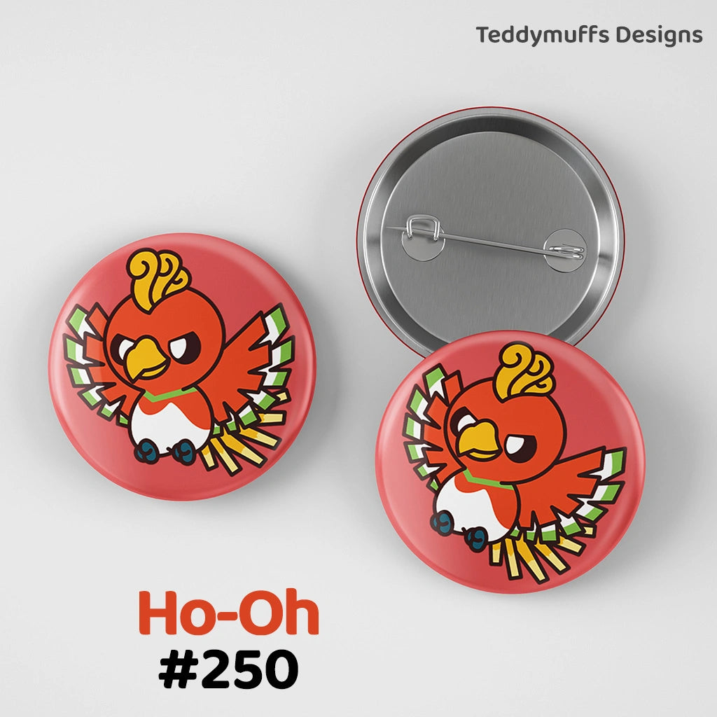 Ho-Oh Button Pin