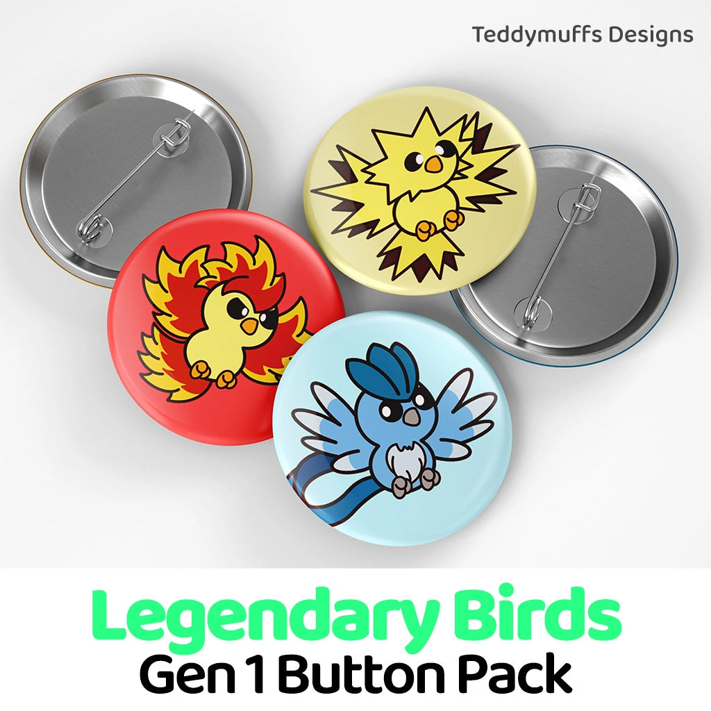 Legendary Birds Button Pins