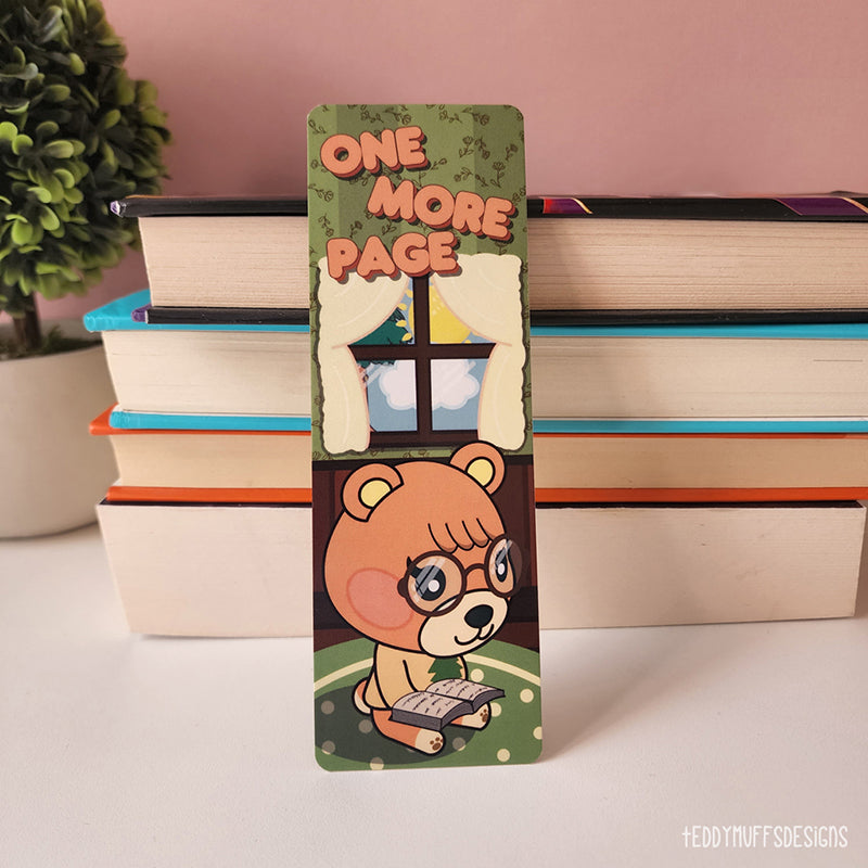 "One More Page" Maple Bookmark