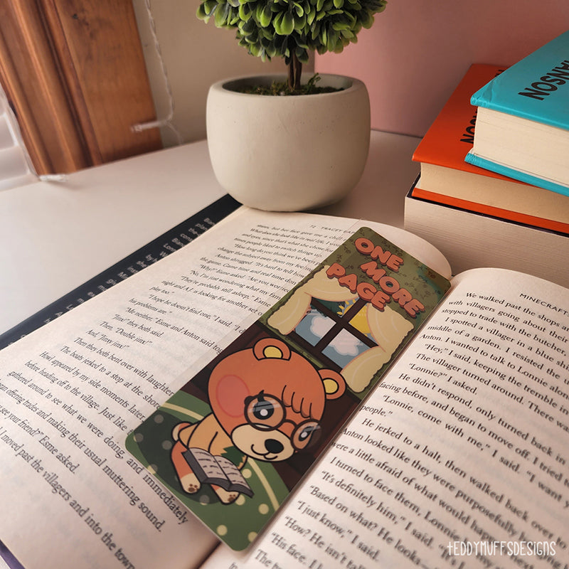 "One More Page" Maple Bookmark