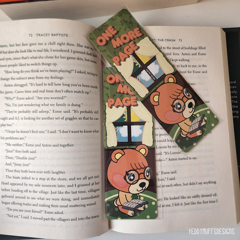 "One More Page" Maple Bookmark