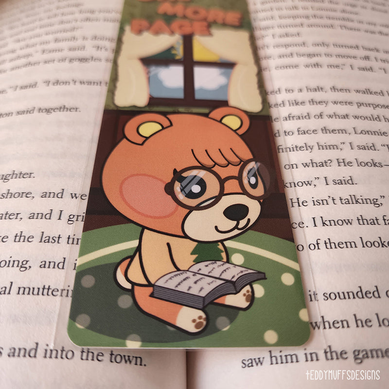 "One More Page" Maple Bookmark
