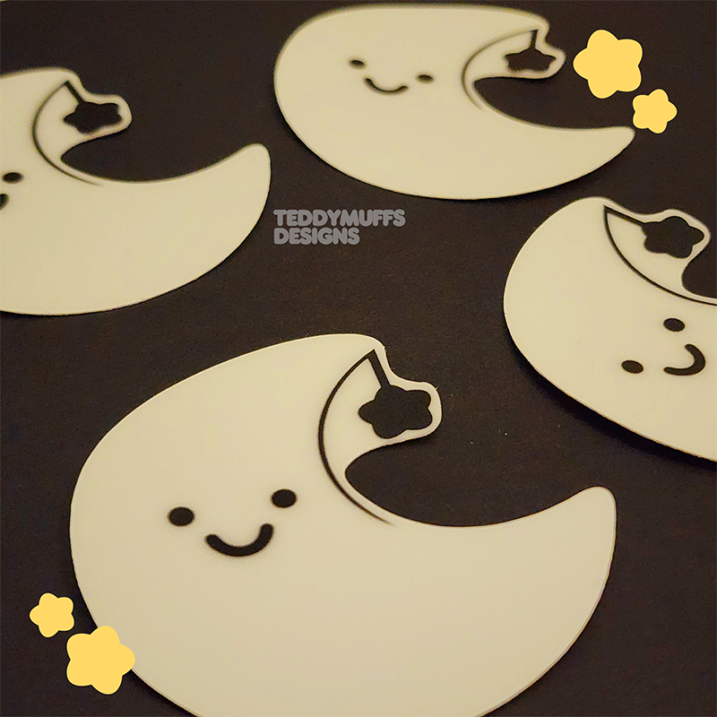 Glow in the Dark Moon Sticker