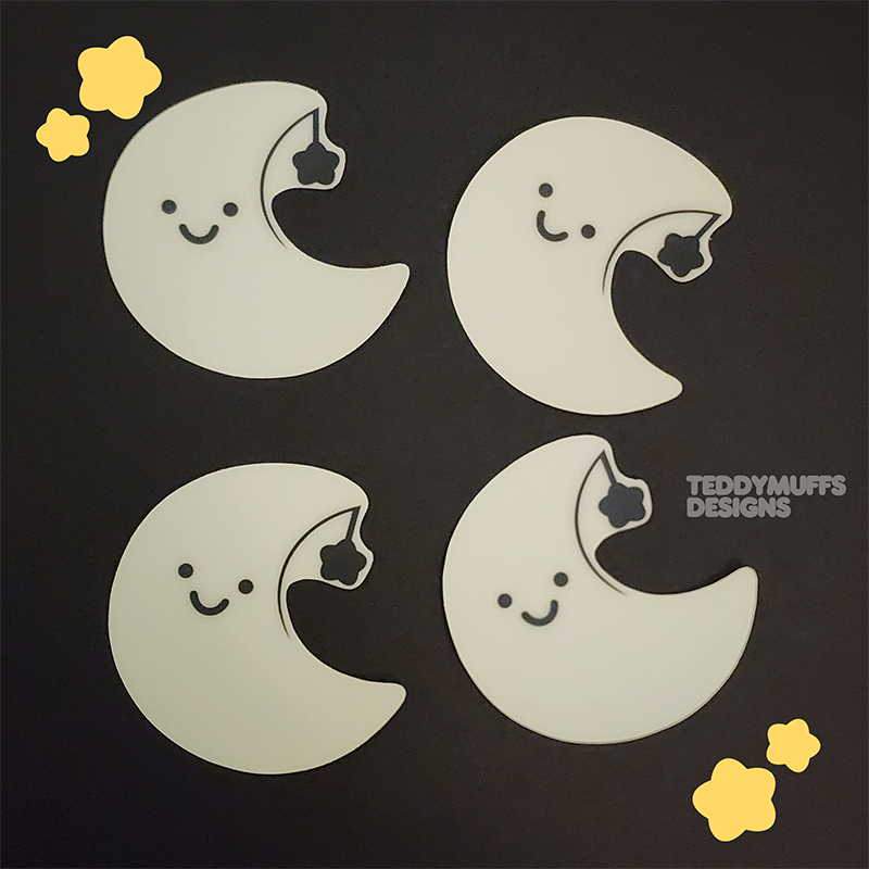 Glow in the Dark Moon Sticker