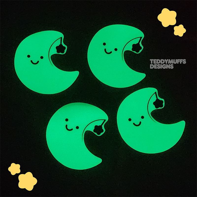 Glow in the Dark Moon Sticker