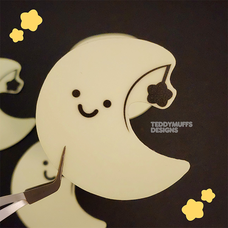 Glow in the Dark Moon Sticker
