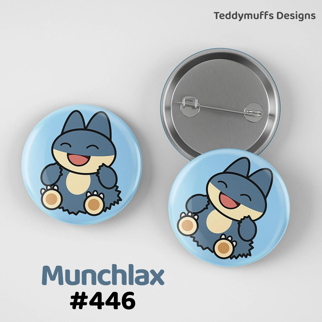 Munchlax Button Pin