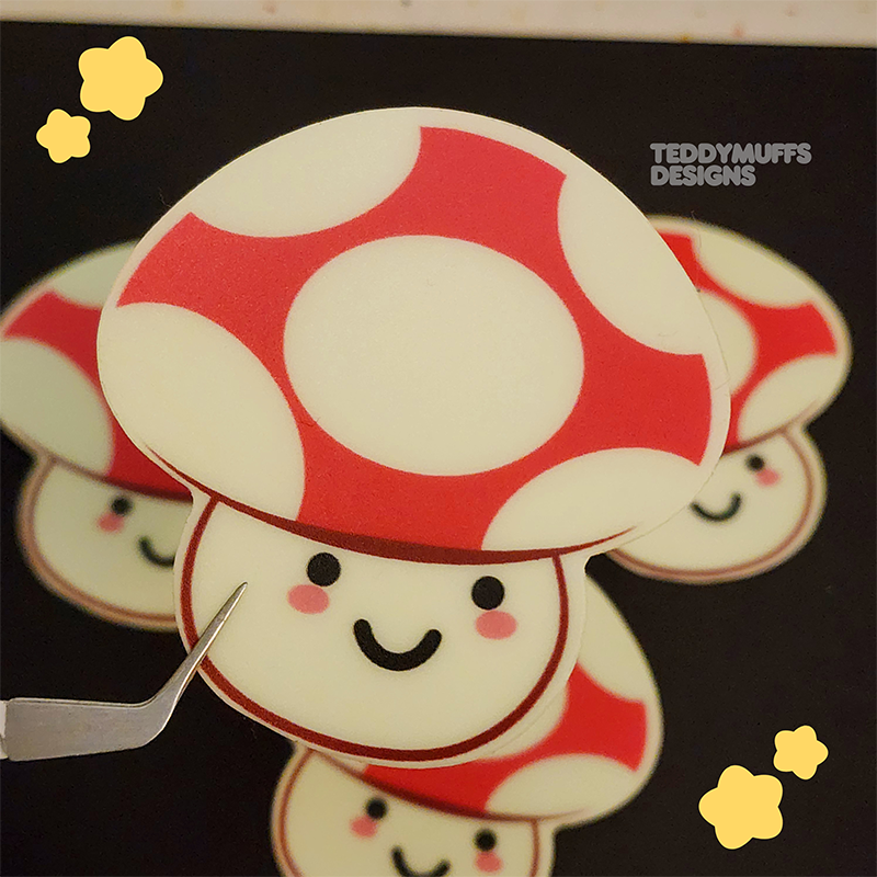 Glow in the Dark Mushroom Sticker