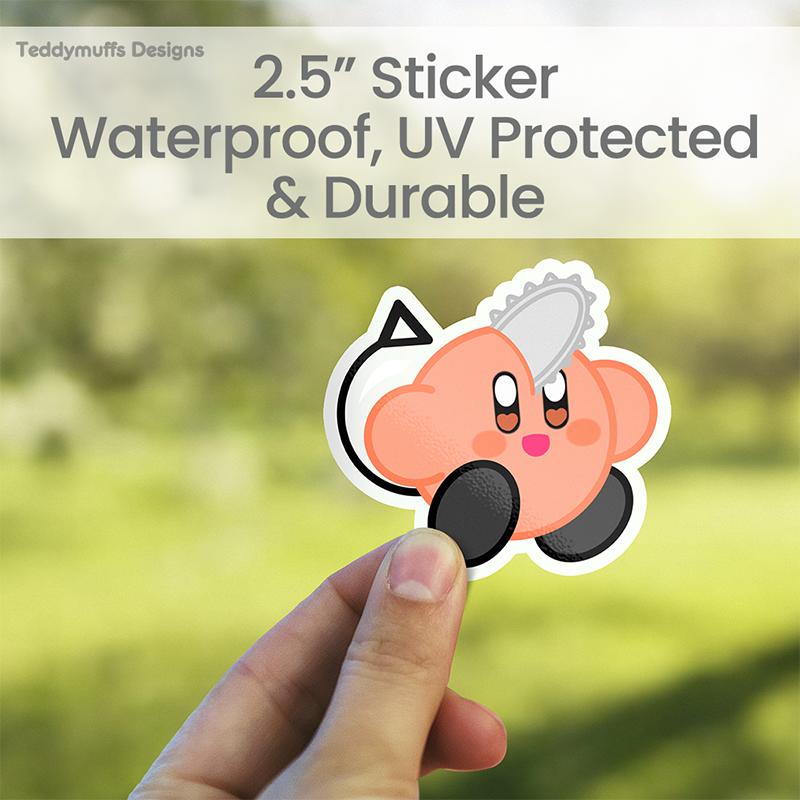 Pochita x Kirby Sticker