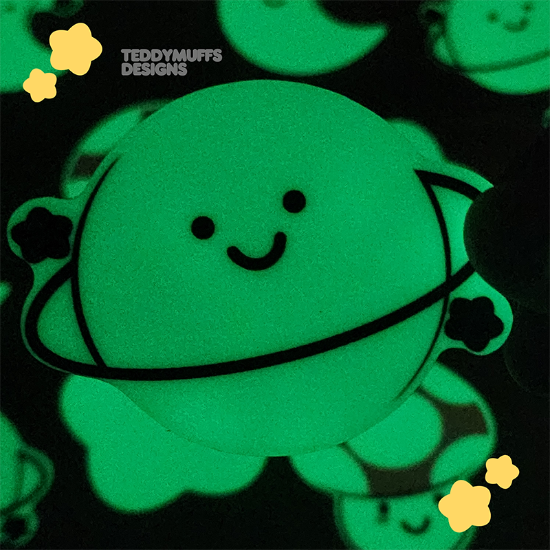 Glow in the Dark Saturn Sticker