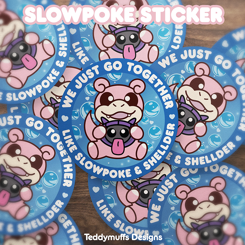 Slowpoke & Shellder Sticker