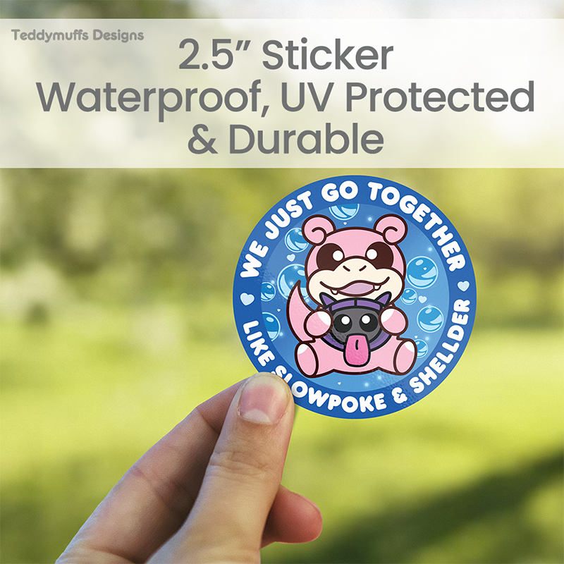 Slowpoke & Shellder Sticker