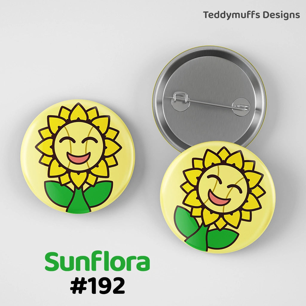 Sunflora Button Pin