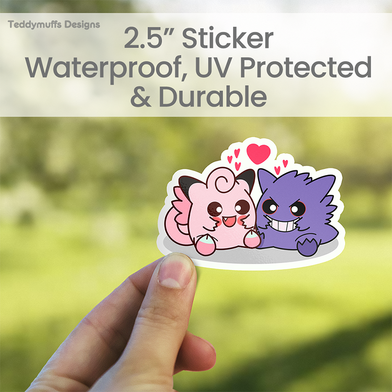 Gengar & Clefable Sticker