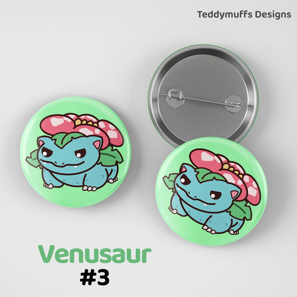 Venusaur Button Pin