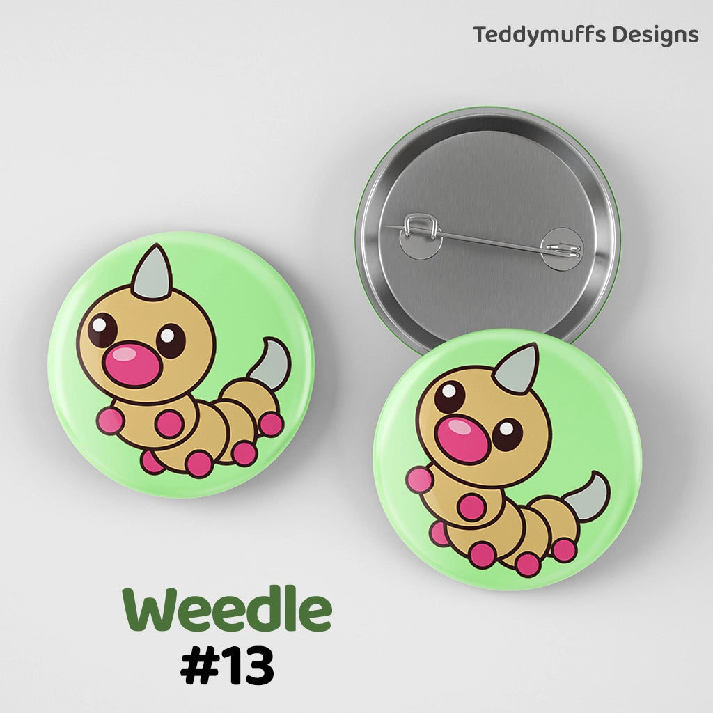 Weedle Button Pin