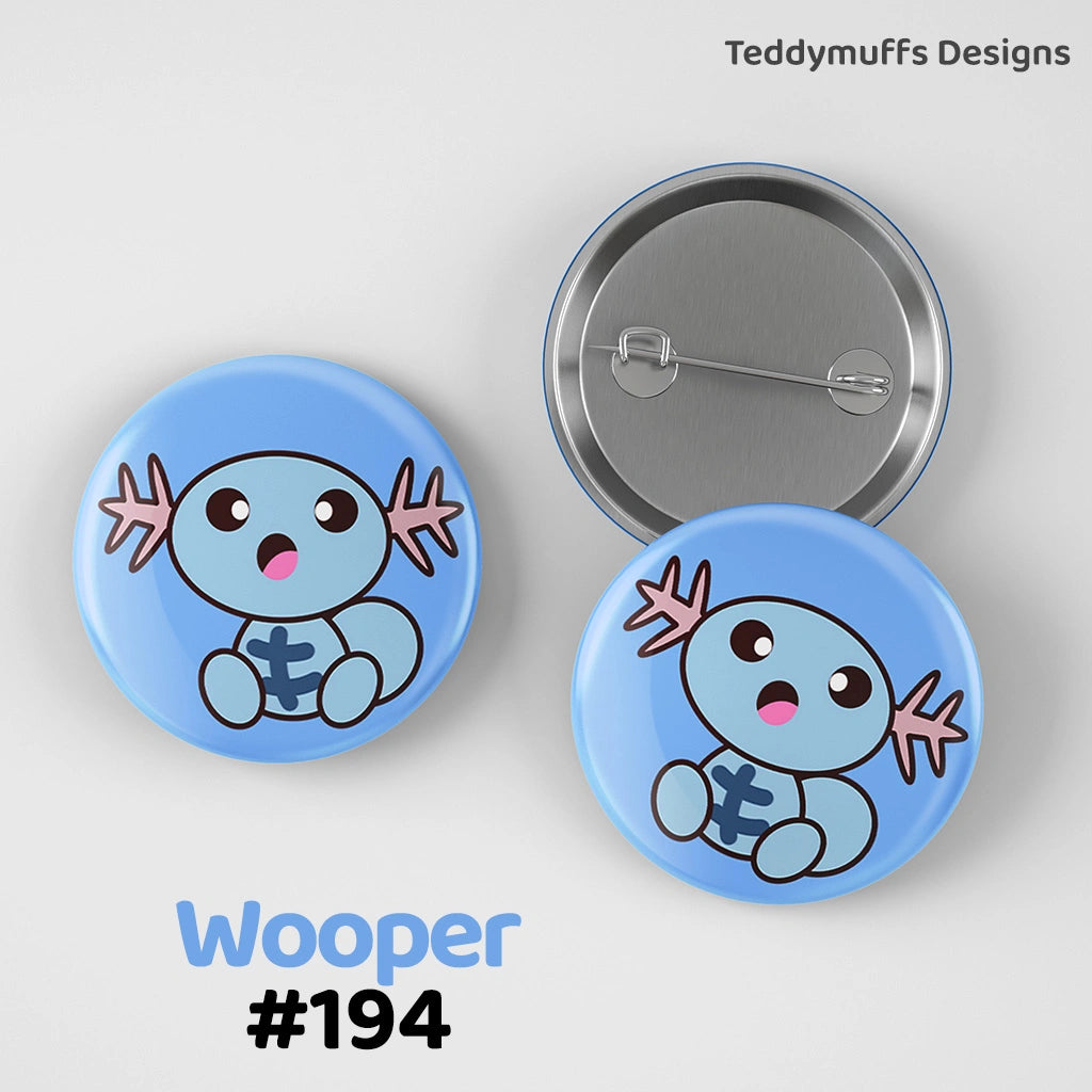 Wooper Button Pin