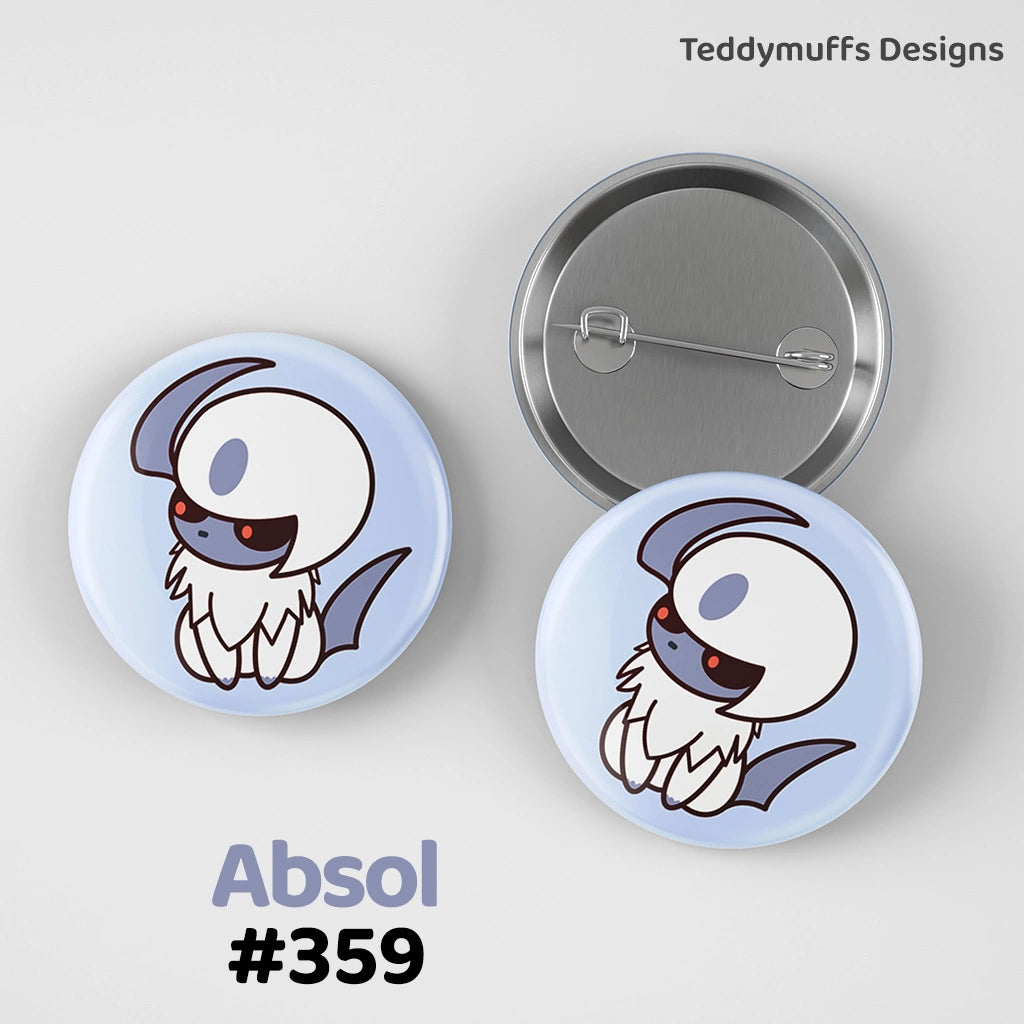 Absol Button Pin
