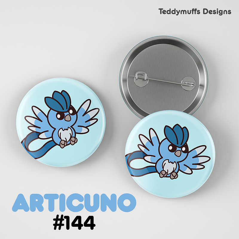Articuno Button Pin