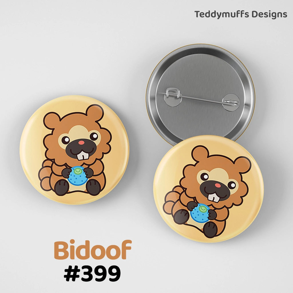 Bidoof Button Pin