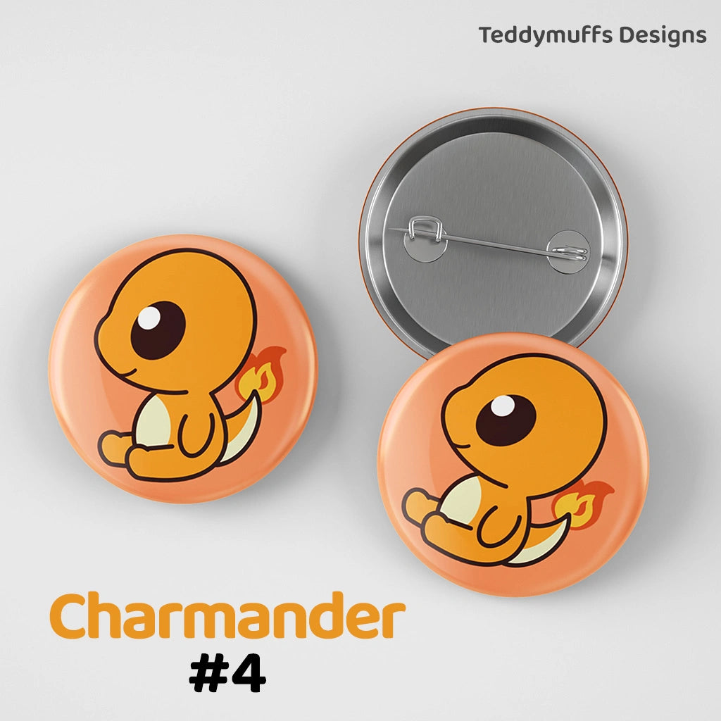 Charmander Button Pin