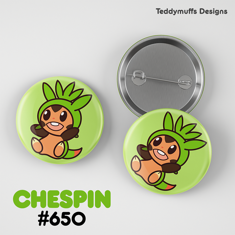 Chespin Button Pin