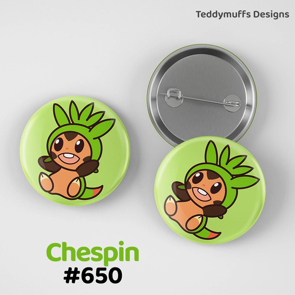 Chespin Button Pin
