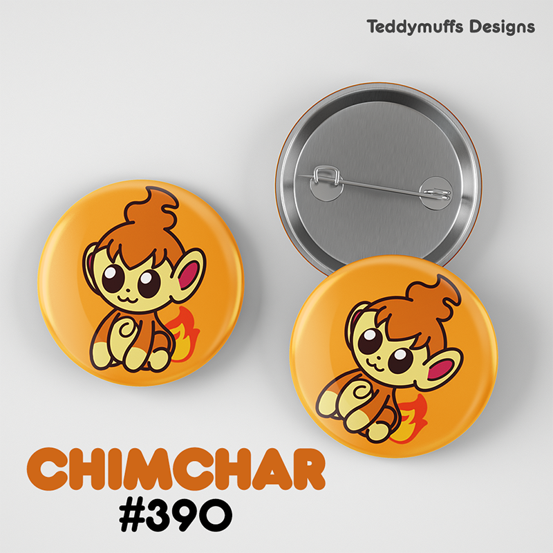 Chimchar Button Pin