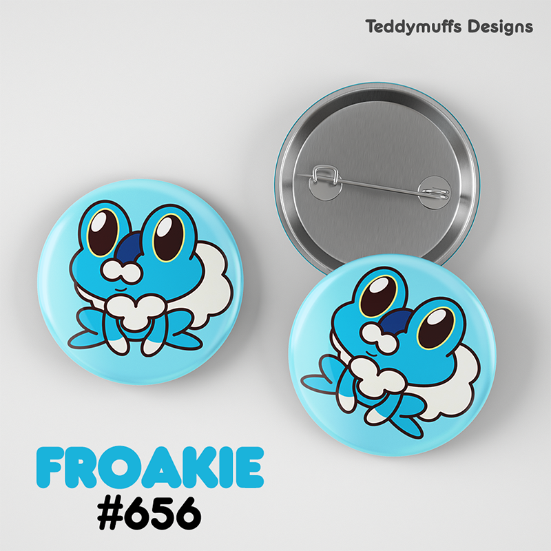 Froakie Button Pin