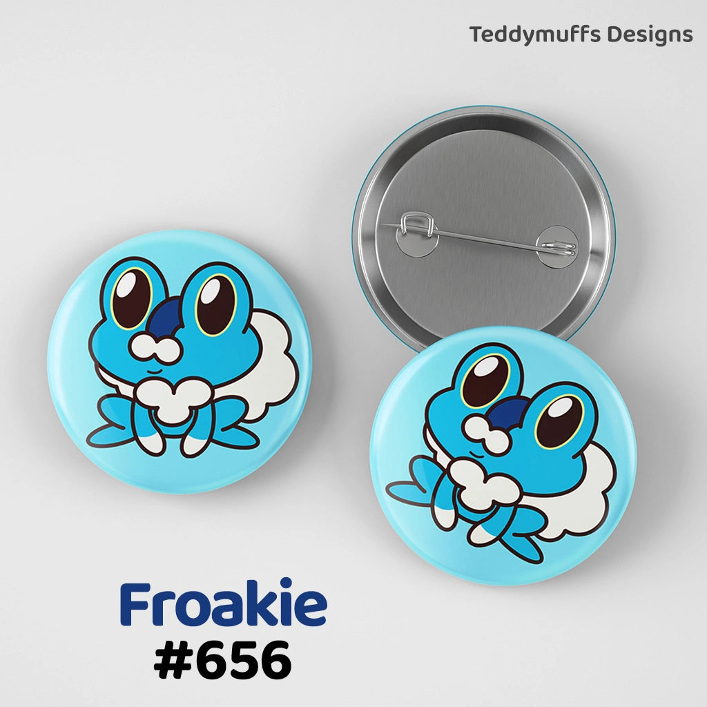 Froakie Button Pin