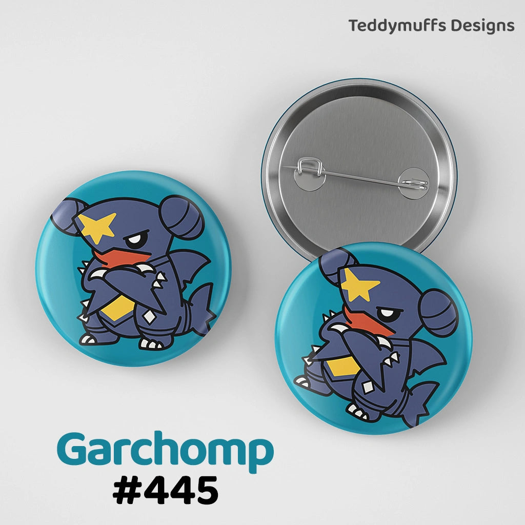 Garchomp Button Pin
