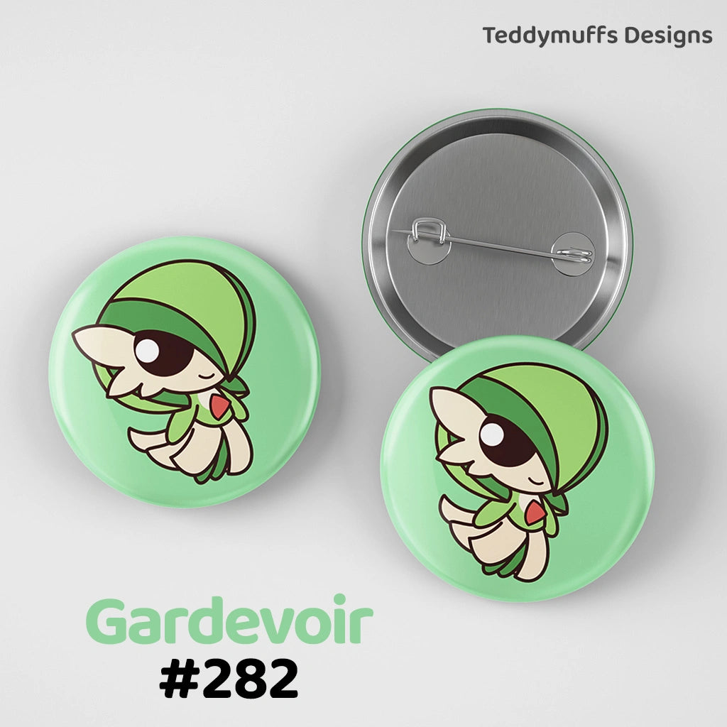 Gardevoir Button Pin