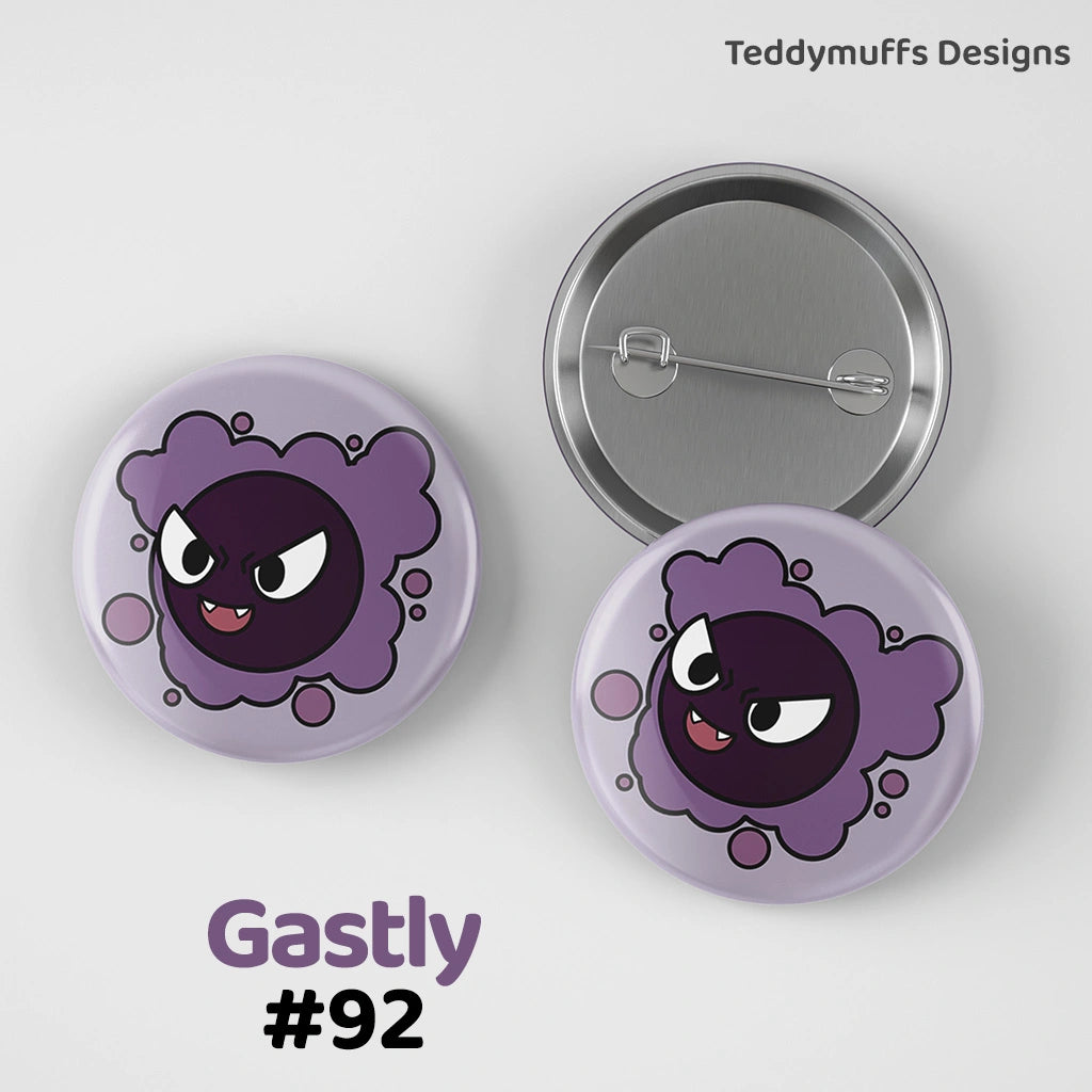 Gastly Button Pin