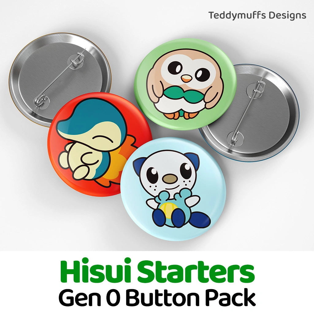 Hisui Button Pins