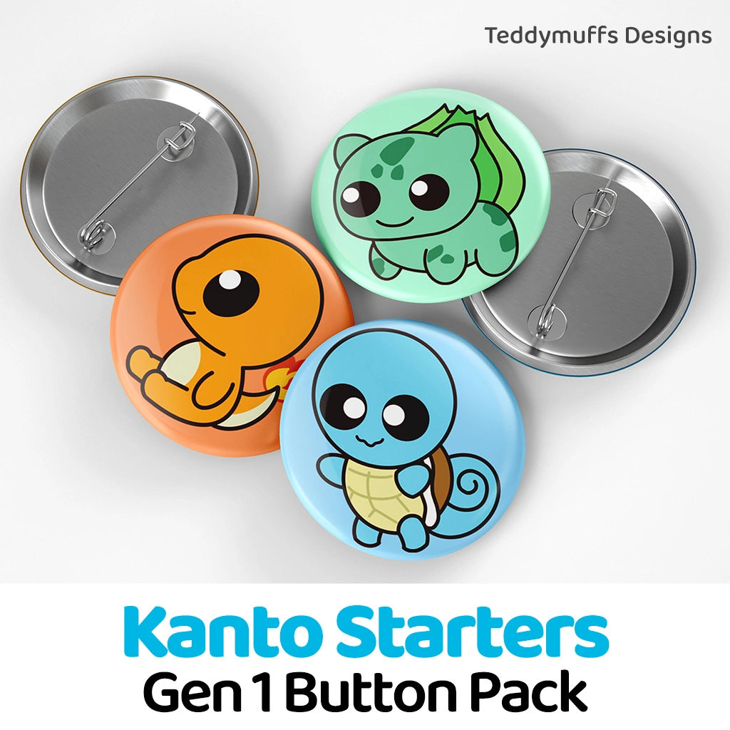 Kanto Button Pins