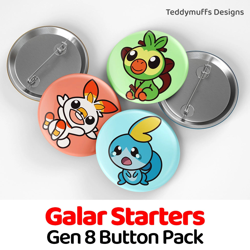 Galar Button Pins