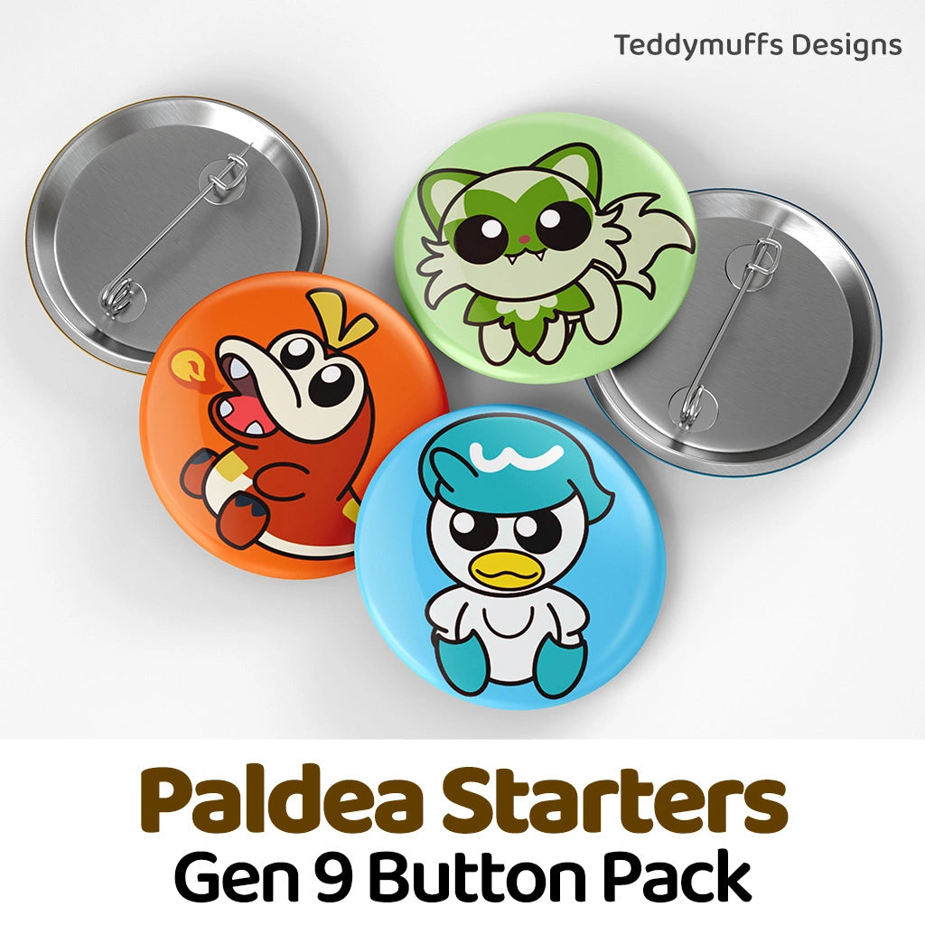 Paldea Button Pins