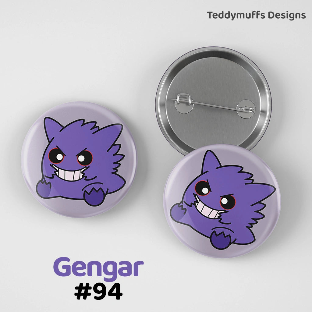 Gengar Button Pin