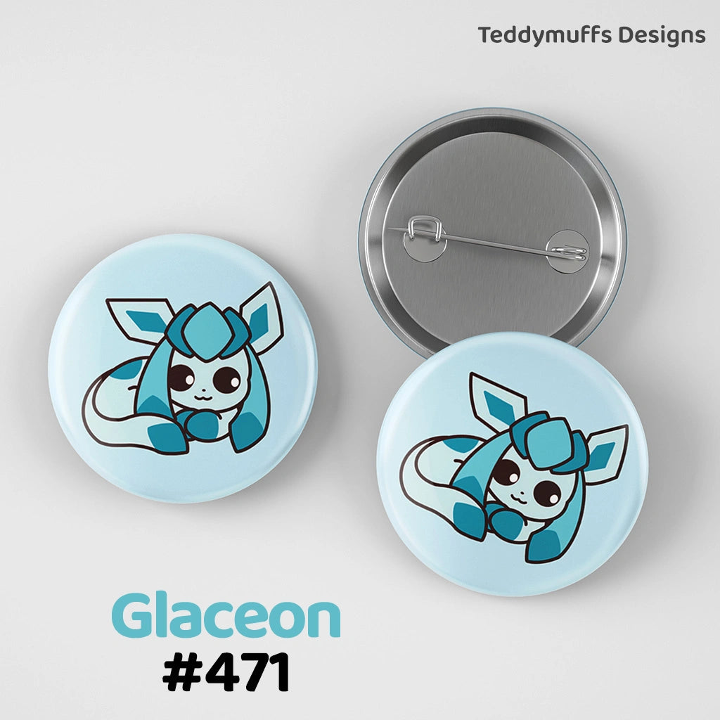 Glaceon Button Pin