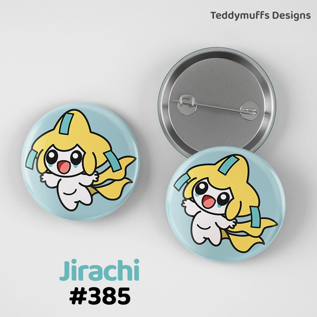 Jirachi Button Pin